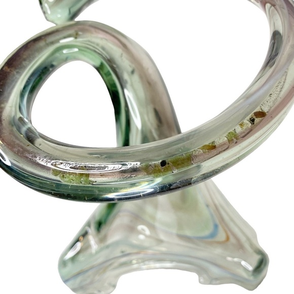 Vintage MCM Murano Hand Blown Large Glass Swirl Vase - Picture 7 of 7